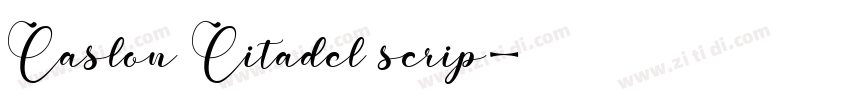 Caslon Citadel scrip字体转换